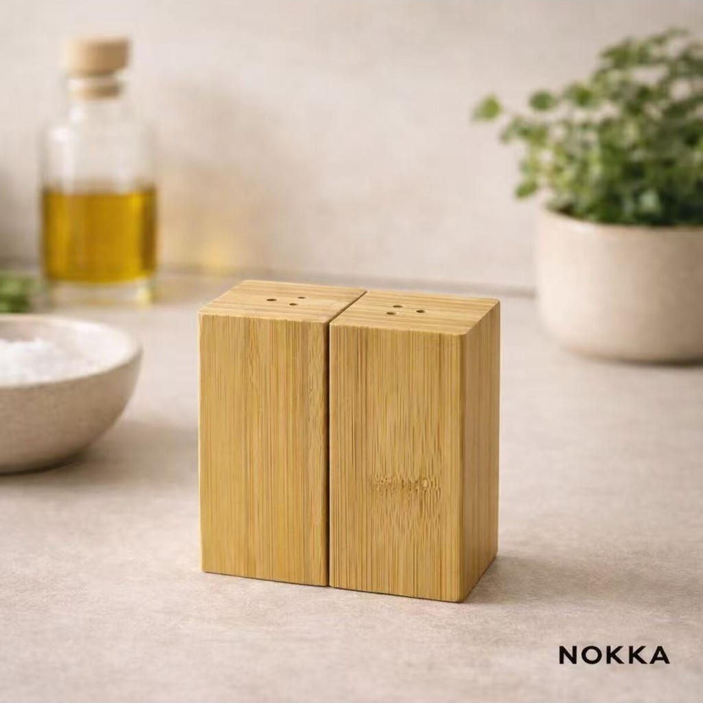 Nokka 2'li Bambu Tuzluk Biberlik - Ahşap Diğer Fiyatı