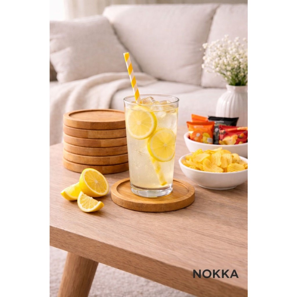 Nokka 6 Adet Düz Model Yuvarlak Bambu Altlık, Fincan Tabağı, Bardak Altlığı 10 cm SSD / Solid State Drive Fiyatı