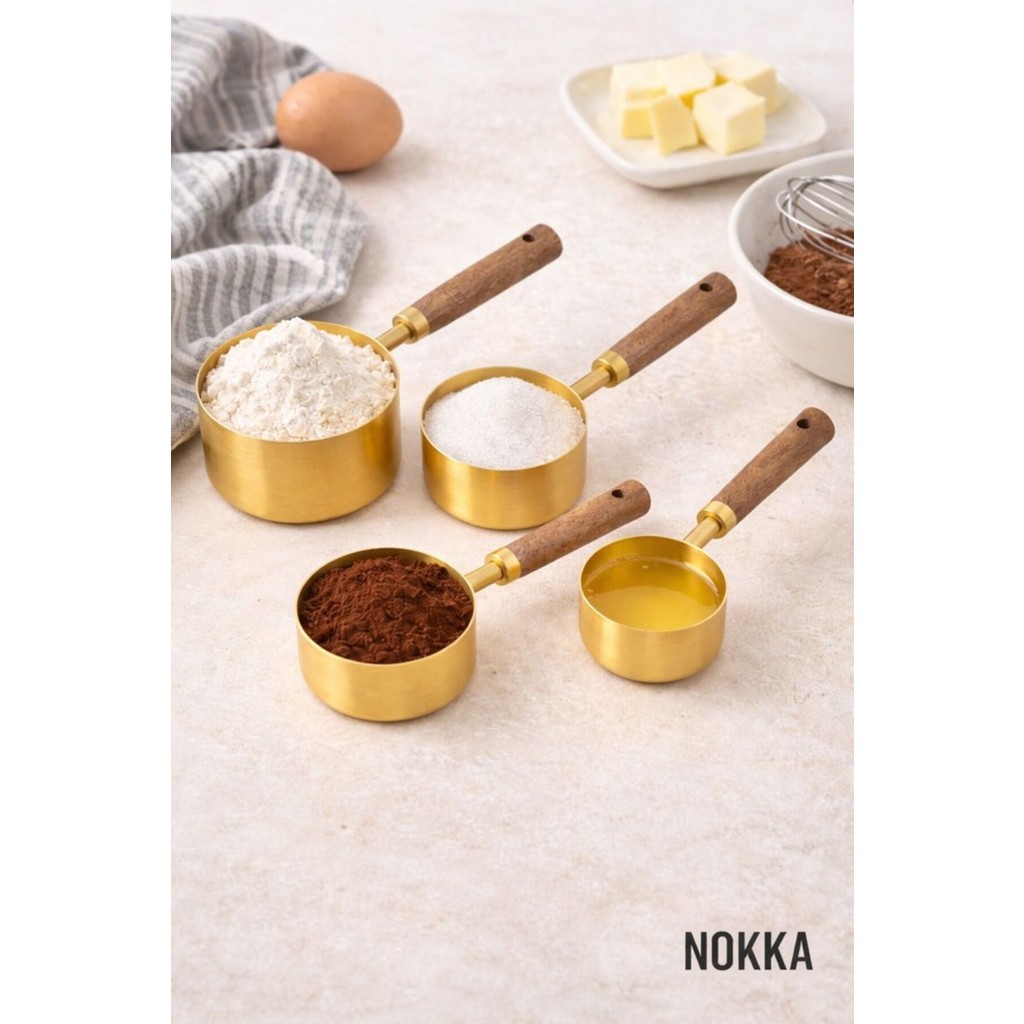 Nokka Ahşap Saplı Gold Ölçü Kaşığı 4 Adet Diğer Fiyatı