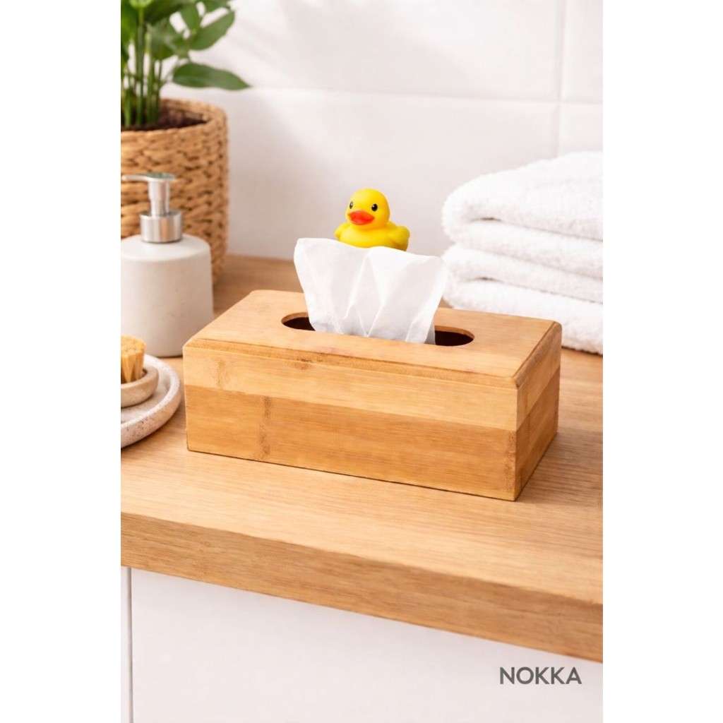 Nokka Bambu Peçetelik Küçük Boy 17X12X8CM - Ahşap Diğer Fiyatı