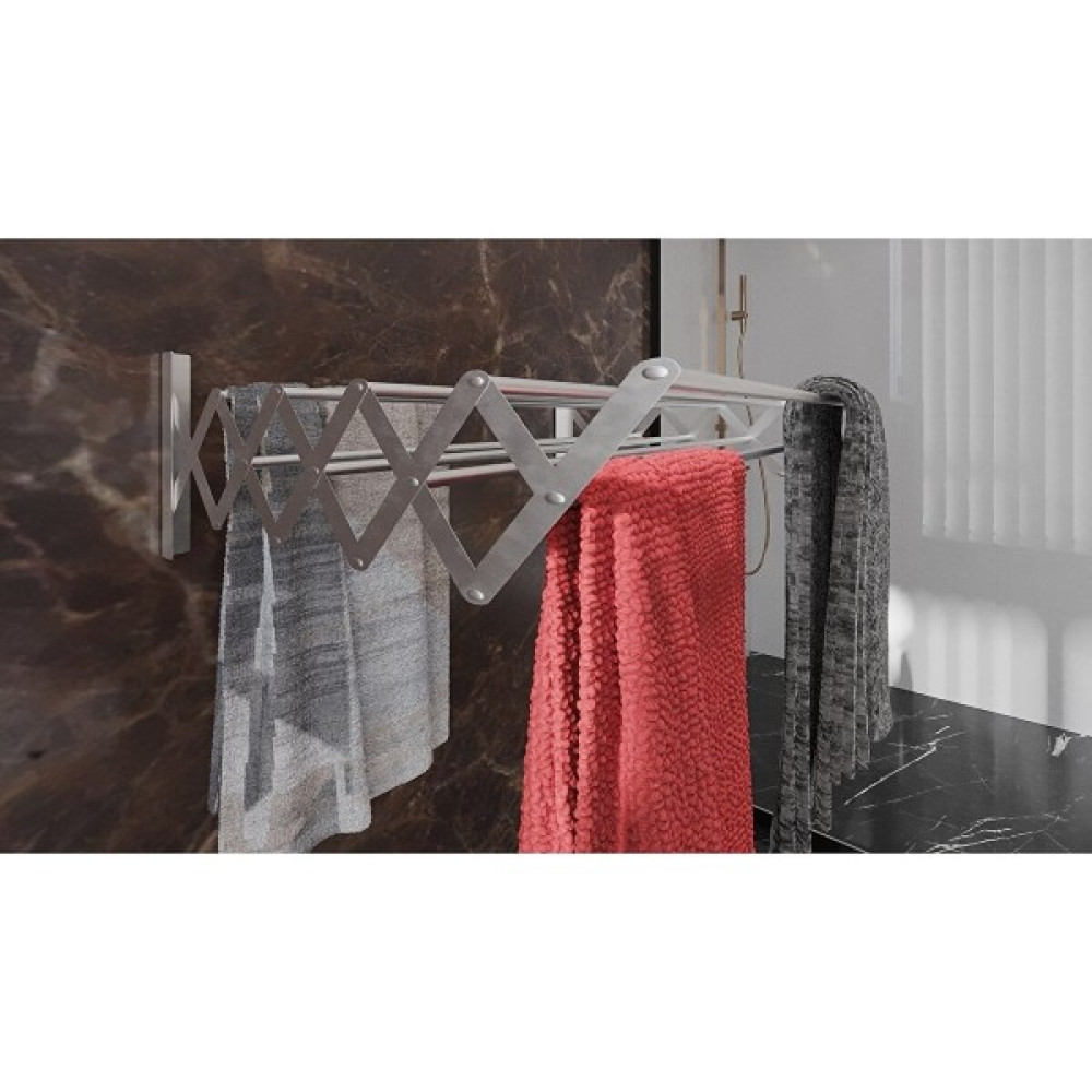 Nokta Store Akordiyon Tipi Katlanır Alüminyum Çamaşır Kurutma Askısı 70 cm 9 Askılı Balkon Banyo Kurutma Askısı Çamaşır Kurutma Makineleri Fiyatı