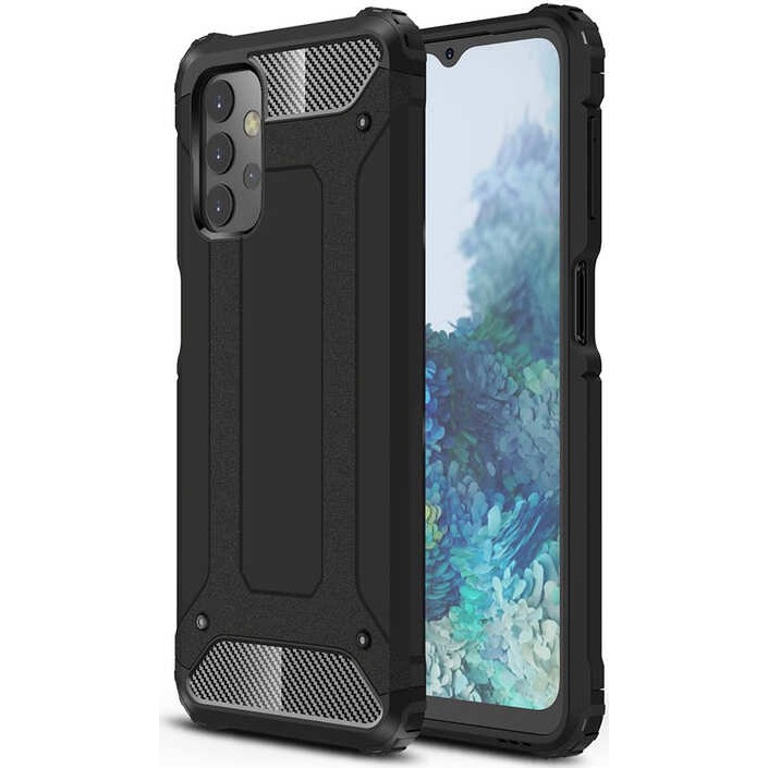 noktaks - Samsung Galaxy A32 4G - Kılıf Çift Katman Zırh Tank Crash Military Kapak - Siyah - T17037 Cep Telefonu Kılıfı Fiyatı