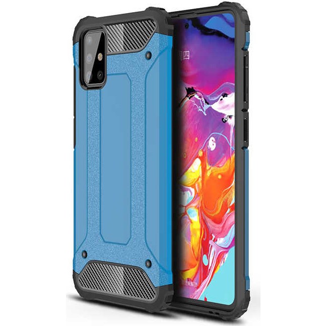 noktaks - Samsung Galaxy A51 - Kılıf Çift Katman Zırh Tank Crash Military Kapak - Mavi - T11126 Cep Telefonu Kılıfı Fiyatı