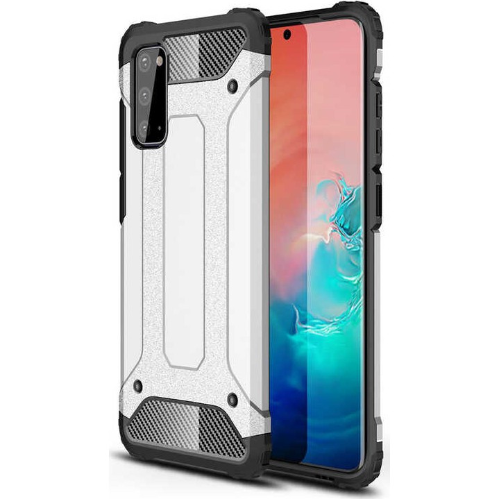 noktaks - Samsung Galaxy S20 FE - Kılıf Çift Katman Zırh Tank Crash Military Kapak - Gri - T15162 Diğer Fiyatı