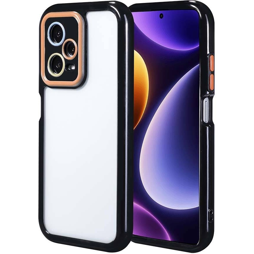 noktaks - Xiaomi Redmi Note 12 Pro Plus 5G - Kılıf Kamera Korumalı Renkli Kenar ve Çerçeve Tasarımlı Vitamin Kapak - Siyah - T32446 Diğer Fiyatı