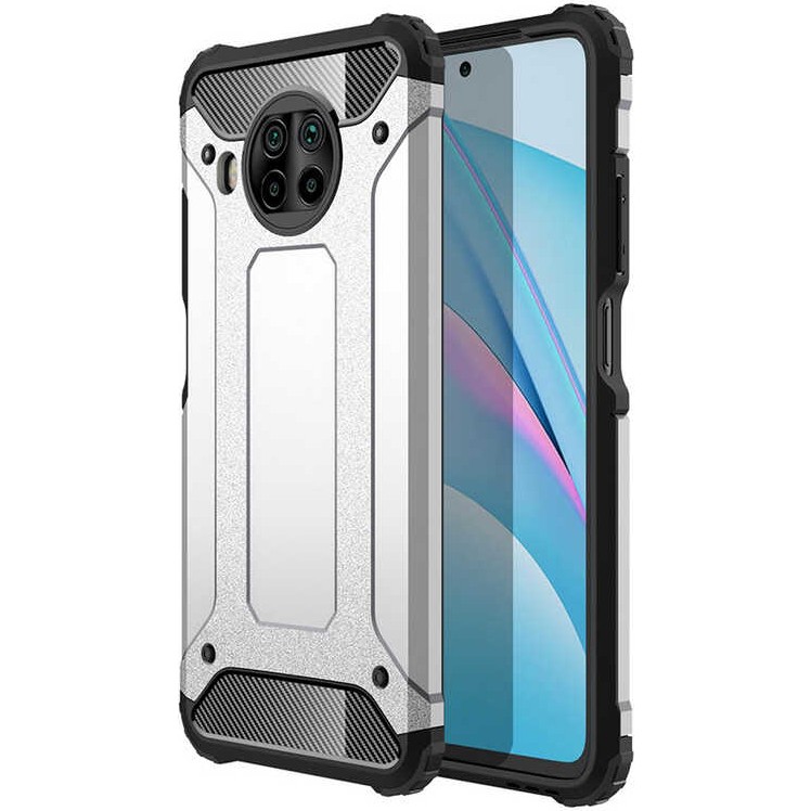 noktaks - Xiaomi Redmi Note 9 Pro 5G - Kılıf Çift Katman Zırh Tank Crash Military Kapak - Gri - T16181 Diğer Fiyatı