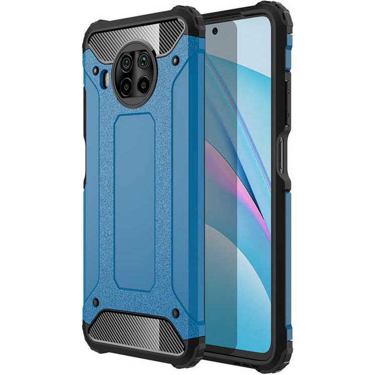 noktaks - Xiaomi Redmi Note 9 Pro 5G - Kılıf Çift Katman Zırh Tank Crash Military Kapak - Mavi - T16181 Diğer Fiyatı