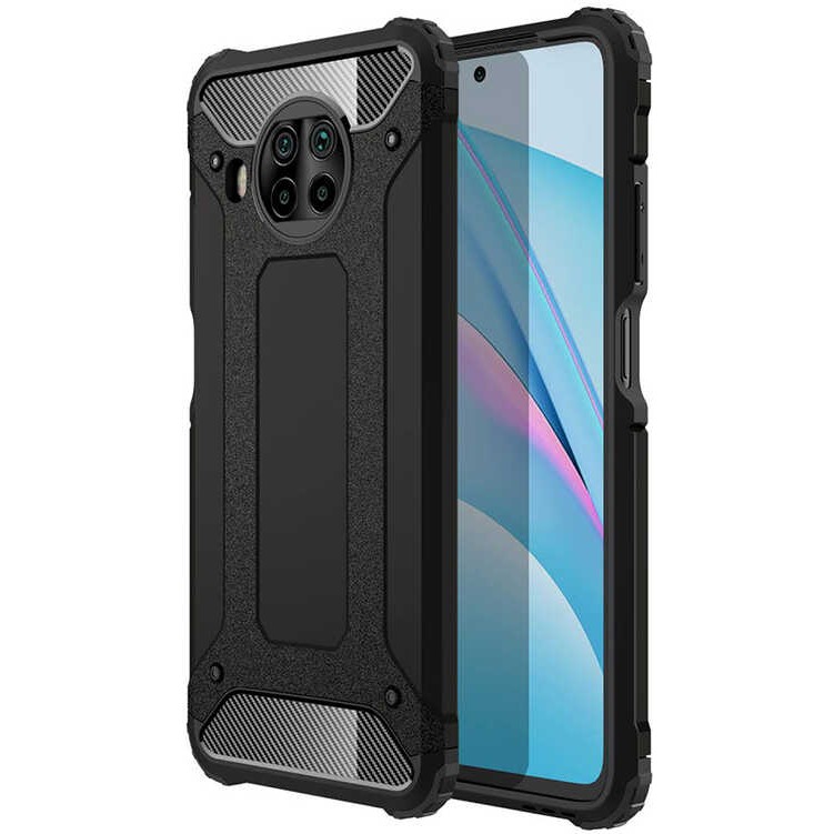 noktaks - Xiaomi Redmi Note 9 Pro 5G - Kılıf Çift Katman Zırh Tank Crash Military Kapak - Siyah - T16181 Diğer Fiyatı