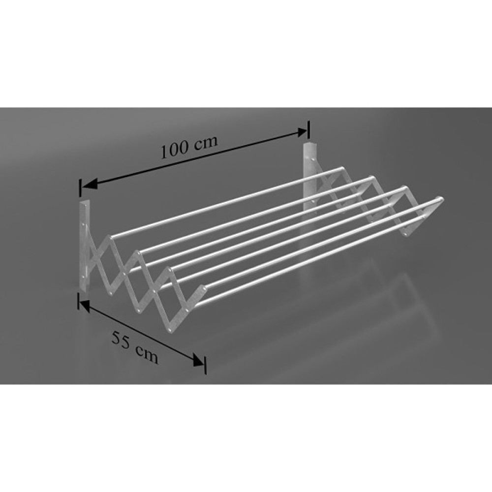 NoktaStore Akordiyon Tipi Katlanır Alüminyum Çamaşır Kurutma Askısı 100 cm 7 Askılı Balkon Banyo Kurutma Askısı Çamaşır Kurutma Makineleri Fiyatı