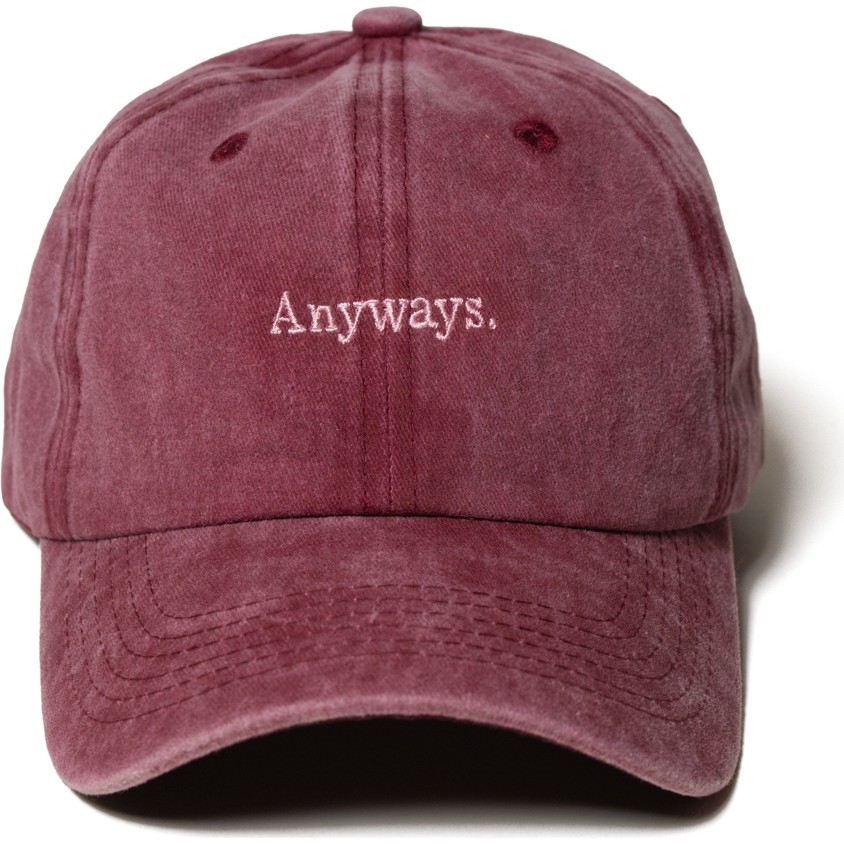 Nome Studio Nakışlı Bordo Şapka Anyways Minimal Streetwear ve Açık Pembe Yazı Nakışlı Pamuklu Şapka Kadın Şapkası Fiyatı