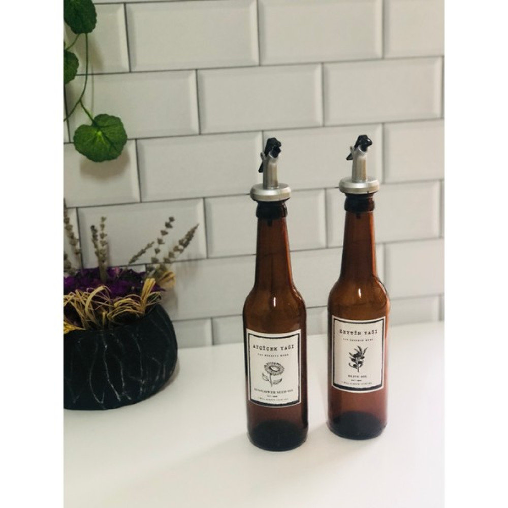 Nonni Home Art 2 Adet Amber 300ML Yağlık Yağdanlık Damlatmaz Sızdırmaz Sosluk Sirkelik Mutfak Gereçleri Fiyatı