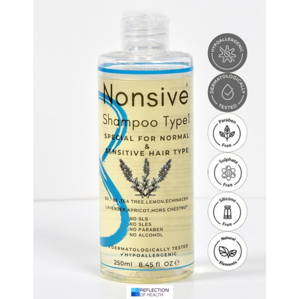 Nonsive Shampoo Type1 Çay Ağacı,At Kestanes Kepek ,,Tuzsuz- Sülfatsız Şampuan - 1 Şampuan ve Saç Kremi Fiyatı