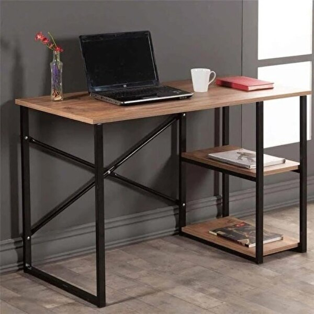 Noowa Evdemodaa Metal Çalışma Masası Ofis Bilgisayar Laptop Masası 50X120 cm Ceviz - 50 x 120 cm Çalışma Masası Fiyatı