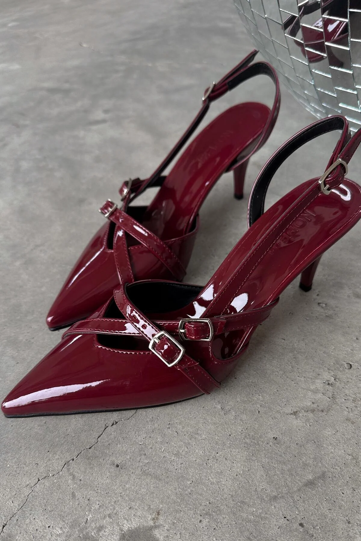nope21shoess Female Bordo Rugan Stiletto 38 Beden" Topuklu Ayakkabı Fiyatı