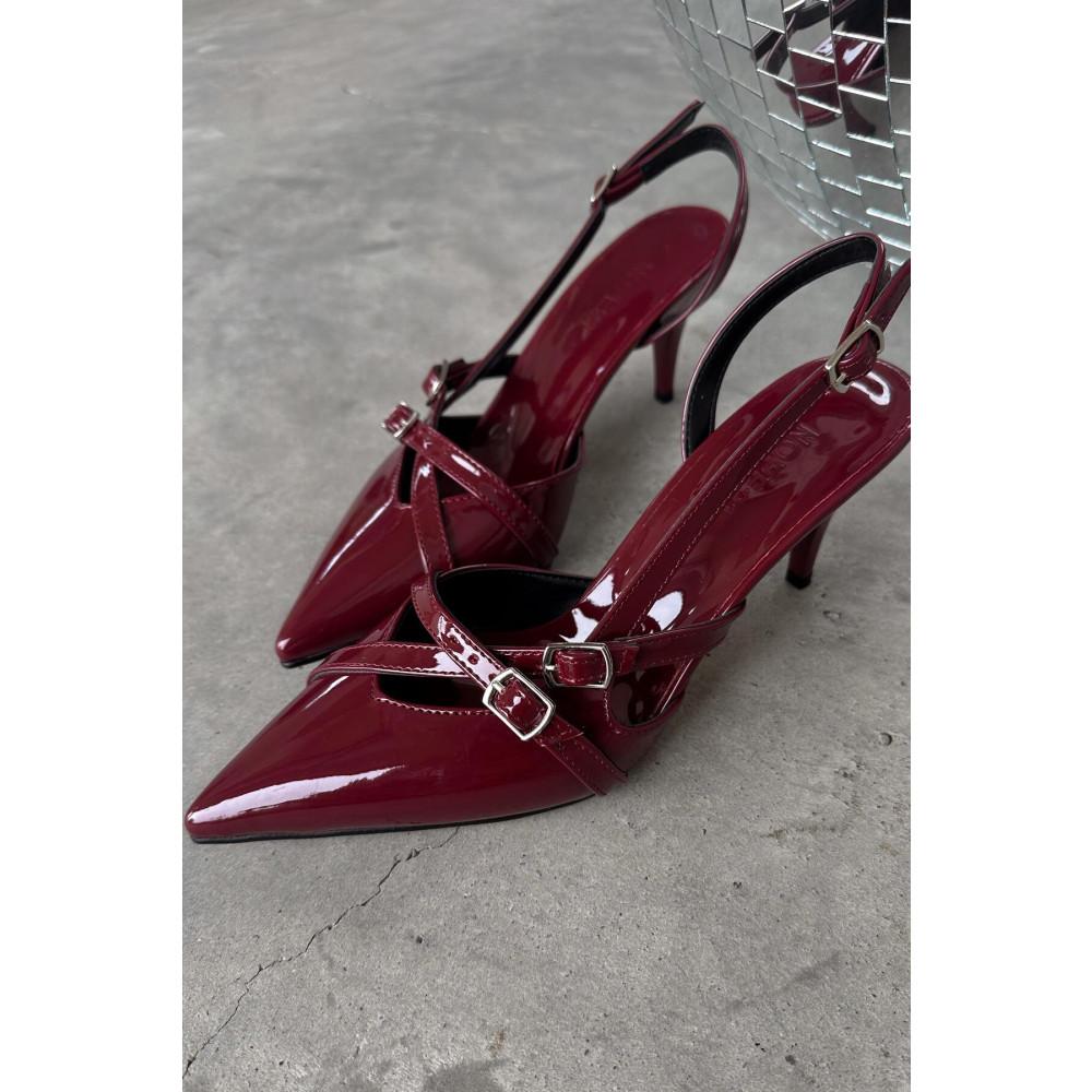 nope21shoess Female Bordo Rugan Stiletto 39 Beden Topuklu Ayakkabı Fiyatı