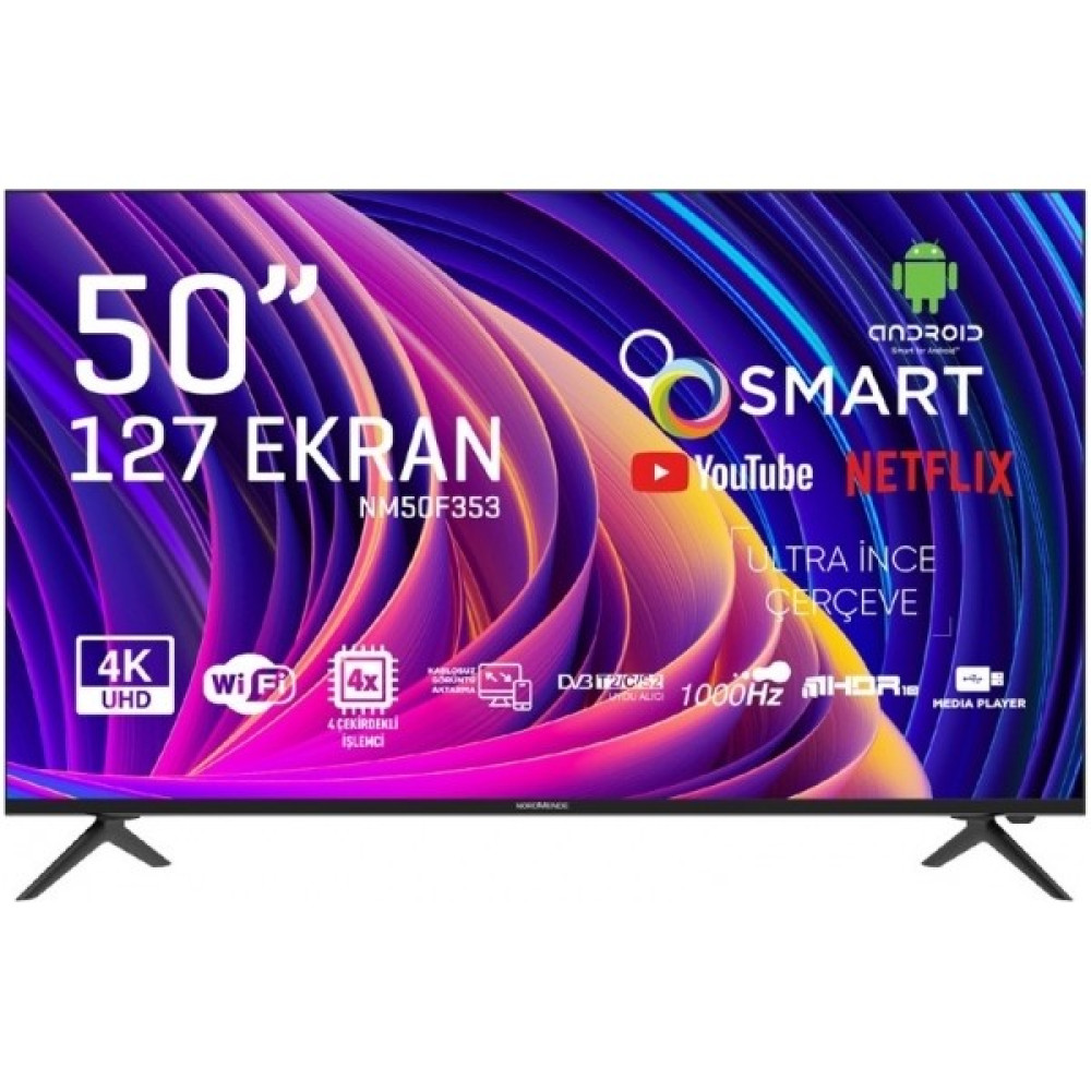 Nordmende NM50F353 50'' 127 Ekran Uydu Alıcılı 4K Ultra HD Android Smart LED TV Televizyonlar Fiyatı