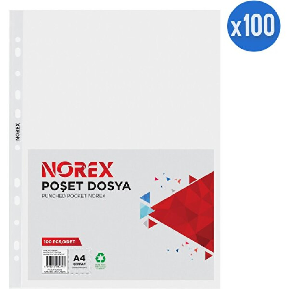 Norex UL100X A4 Poşet Dosya 100'LÜ Paket - 100 Dosya Fiyatı