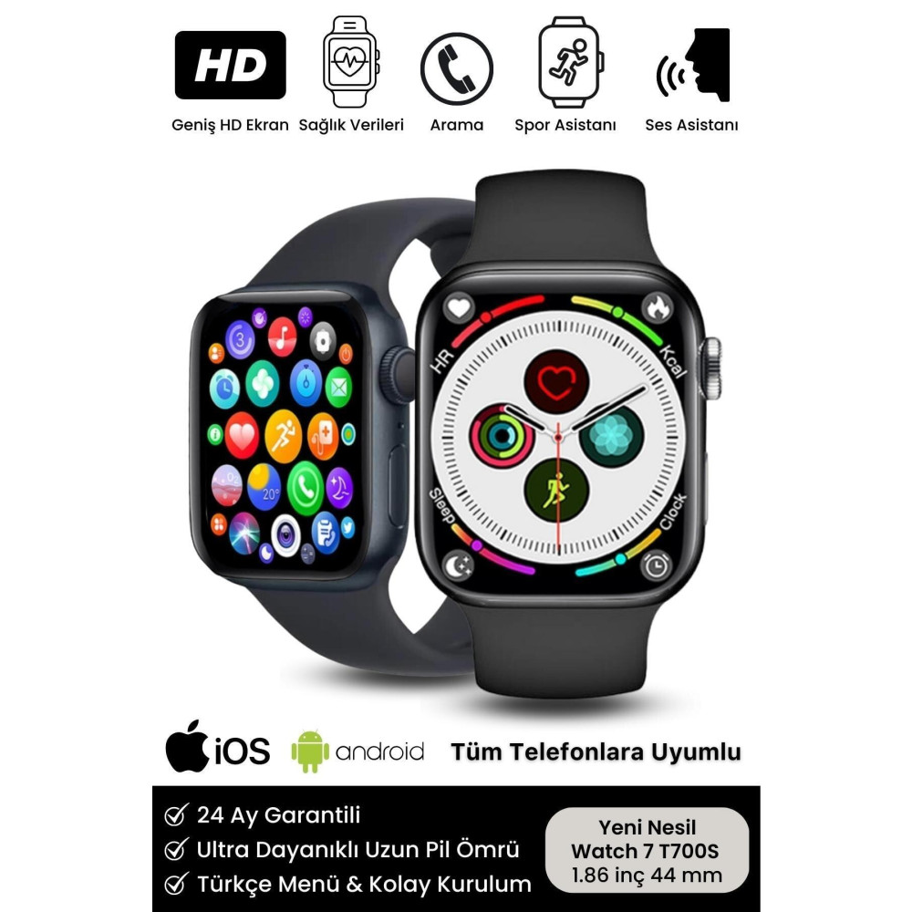 Noriyen Yeni Nesil Watch 7 Ios Android Uyumlu Spor Ve Sağlık Sensörlü T700s Bluetooth Aramalı Akıllı Saat Akıllı Saat Fiyatı