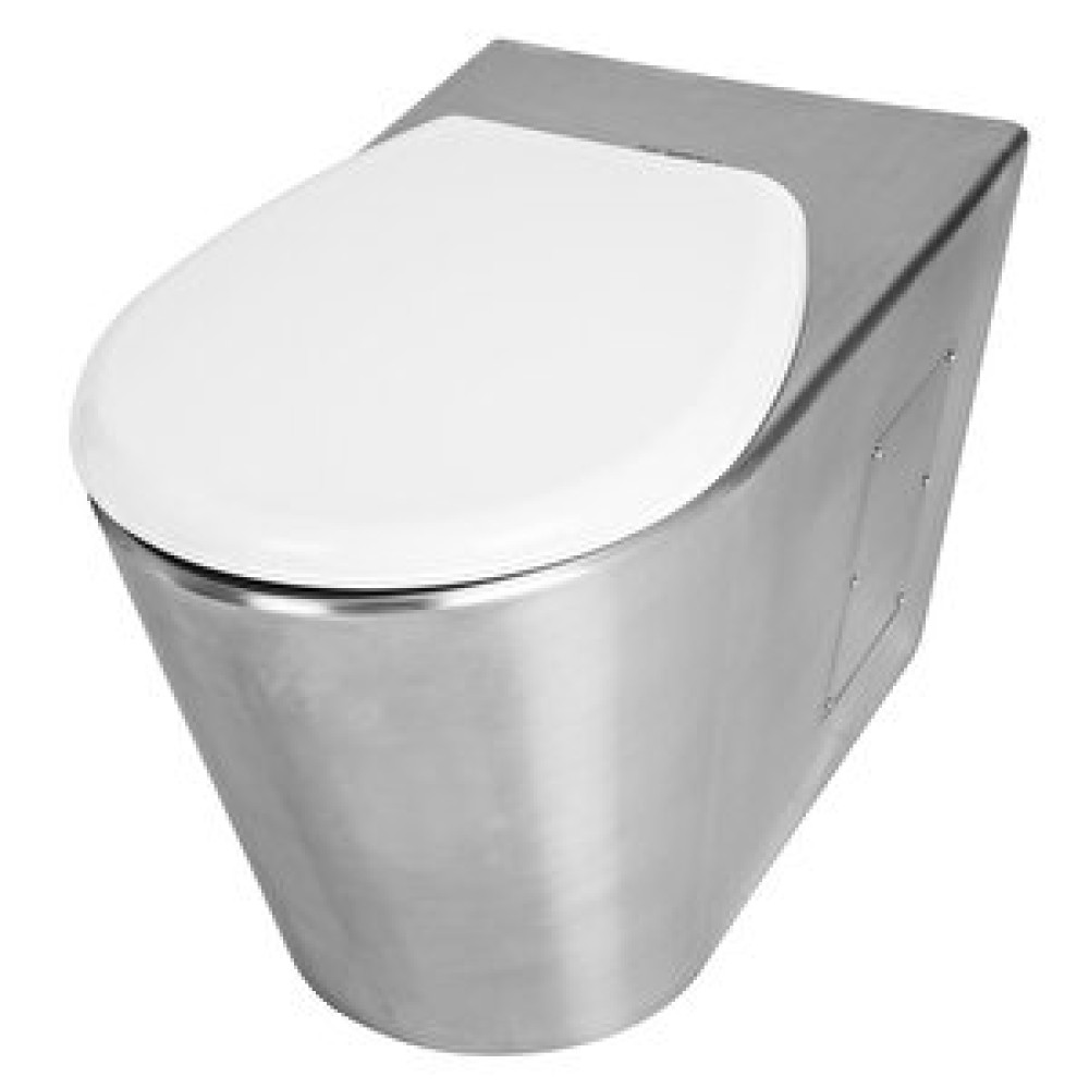 NORMO Normo Paslanmaz Çelik Engelli Asma Klozettaharet Çubuksuz Klozet Kapaklı Bas Butonlu 370x700x350mm Klozet Fiyatı