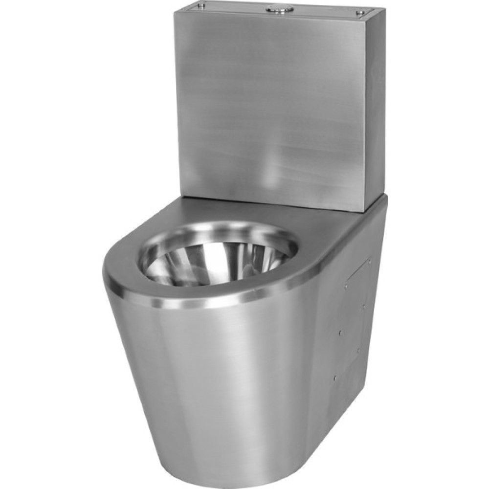 Normo Paslanmaz Çelik Engelli Klozeti P Çıkışlı-R: Rezervuar Taharet Çubuksuz 370x700x800mm (NRC-6038-PXRX) - Gri Klozet Fiyatı