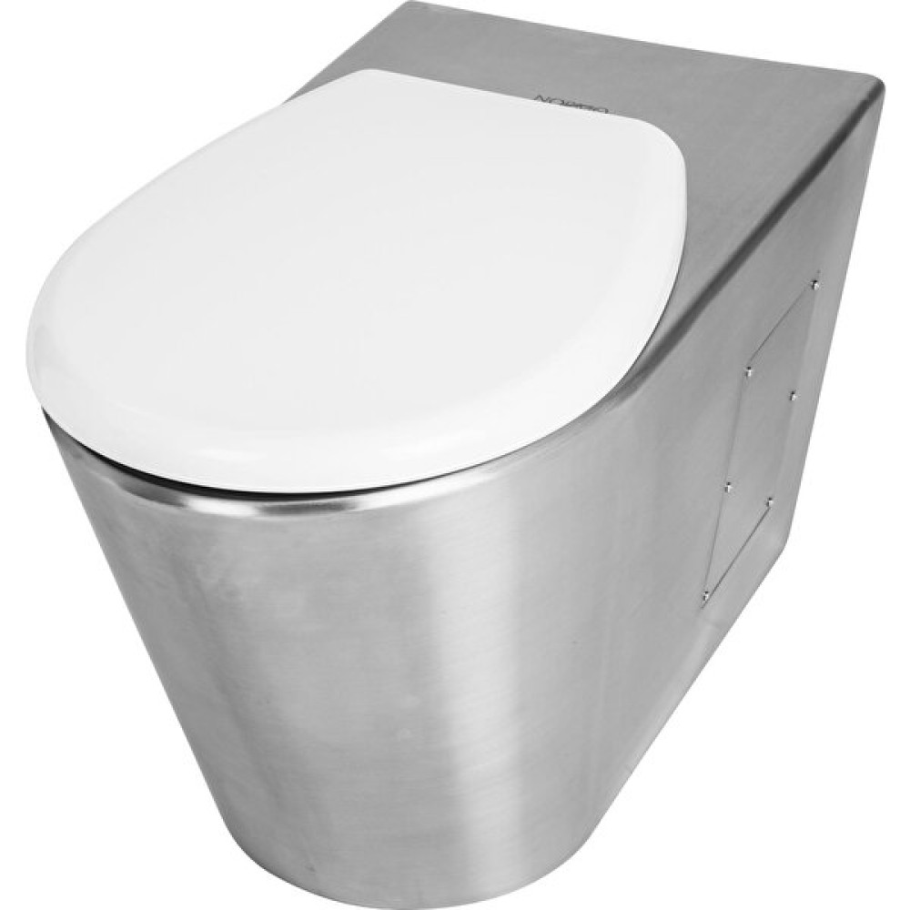 Normo Paslanmaz Çelik Engelli Klozeti S Çıkışlı-Taharet Çubuklu370x700x460mm (NRC-6038-SBXL) - Gri Klozet Fiyatı