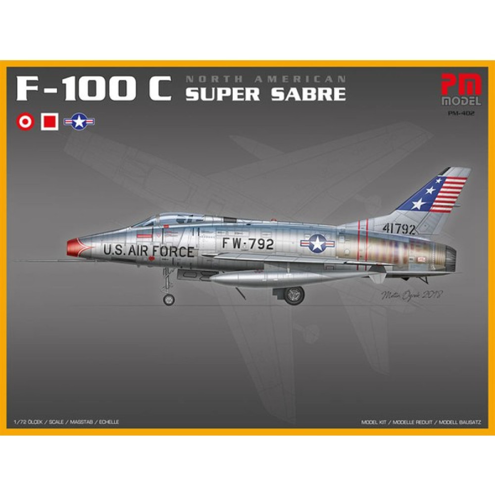 North American F-100 C Super Sabre Pm Model Avcı-Bombardıman Uçağı Demonte Plastik Maketi Maket Fiyatı