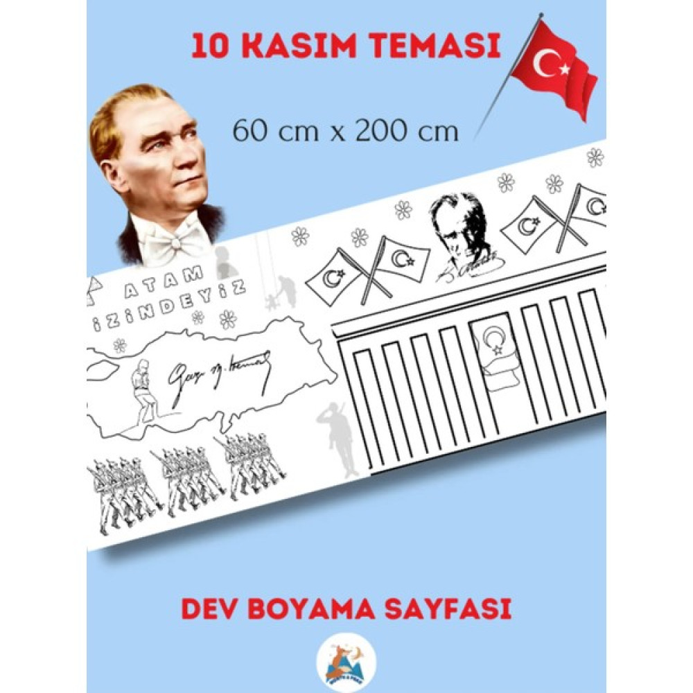 North And Peak Atatürk 10 Kasım Teması Dev Boyama Kağıdı Sanatsal Malzemeler Fiyatı