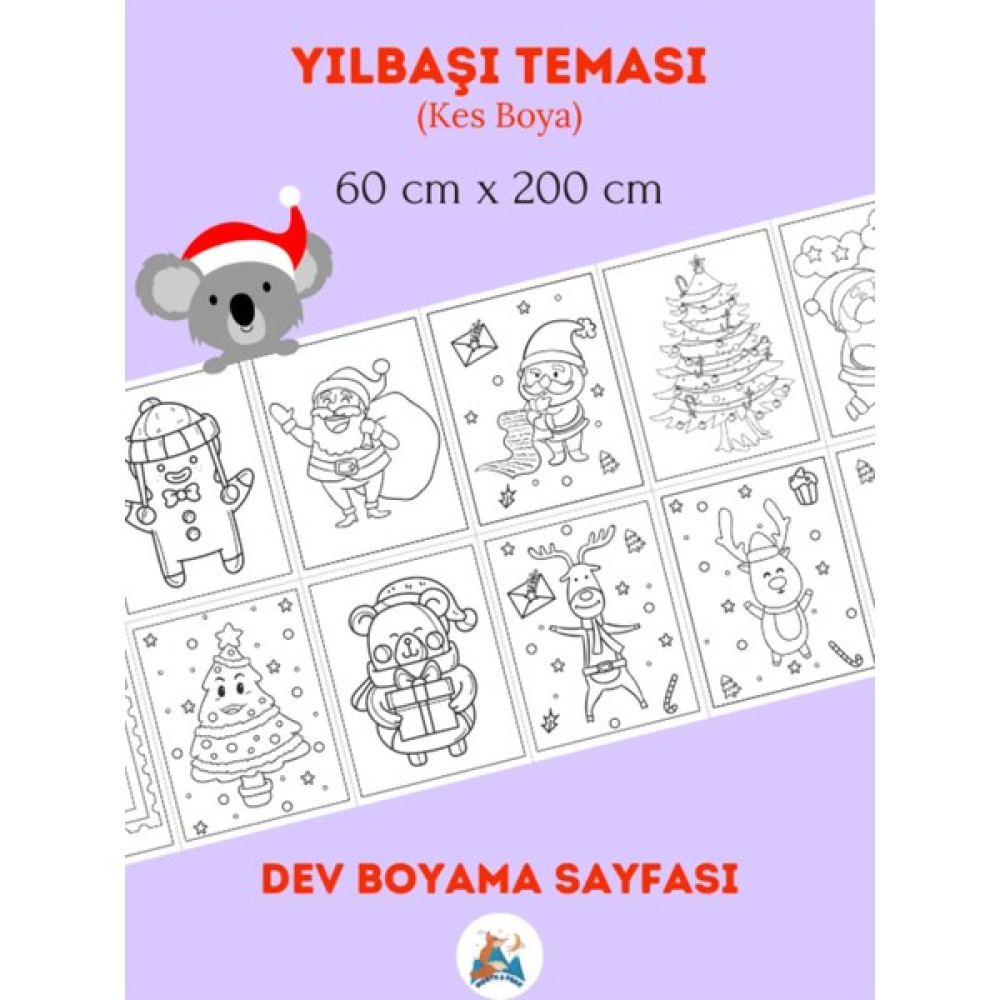 North And Peak Yılbaşı Teması(Kes-Boya) Dev Boyama Kağıdı Sanatsal Malzemeler Fiyatı