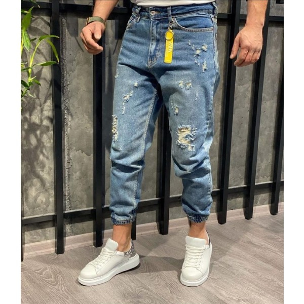 North Fashion Erkek Paçası Lastikli Likralı Boyfriend Jogger Kot Pantolon Erkek Pantolon Fiyatı