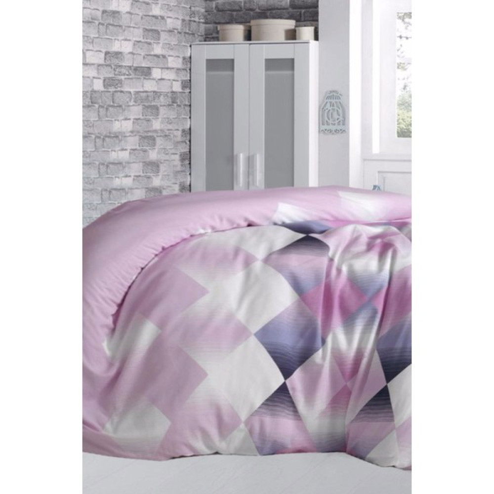 North Online Çift Kişilik Tek Nevresim Yorgan Kılıfı 200 x 220 cm - Pembe - Mavi Nevresim Takımı Fiyatı