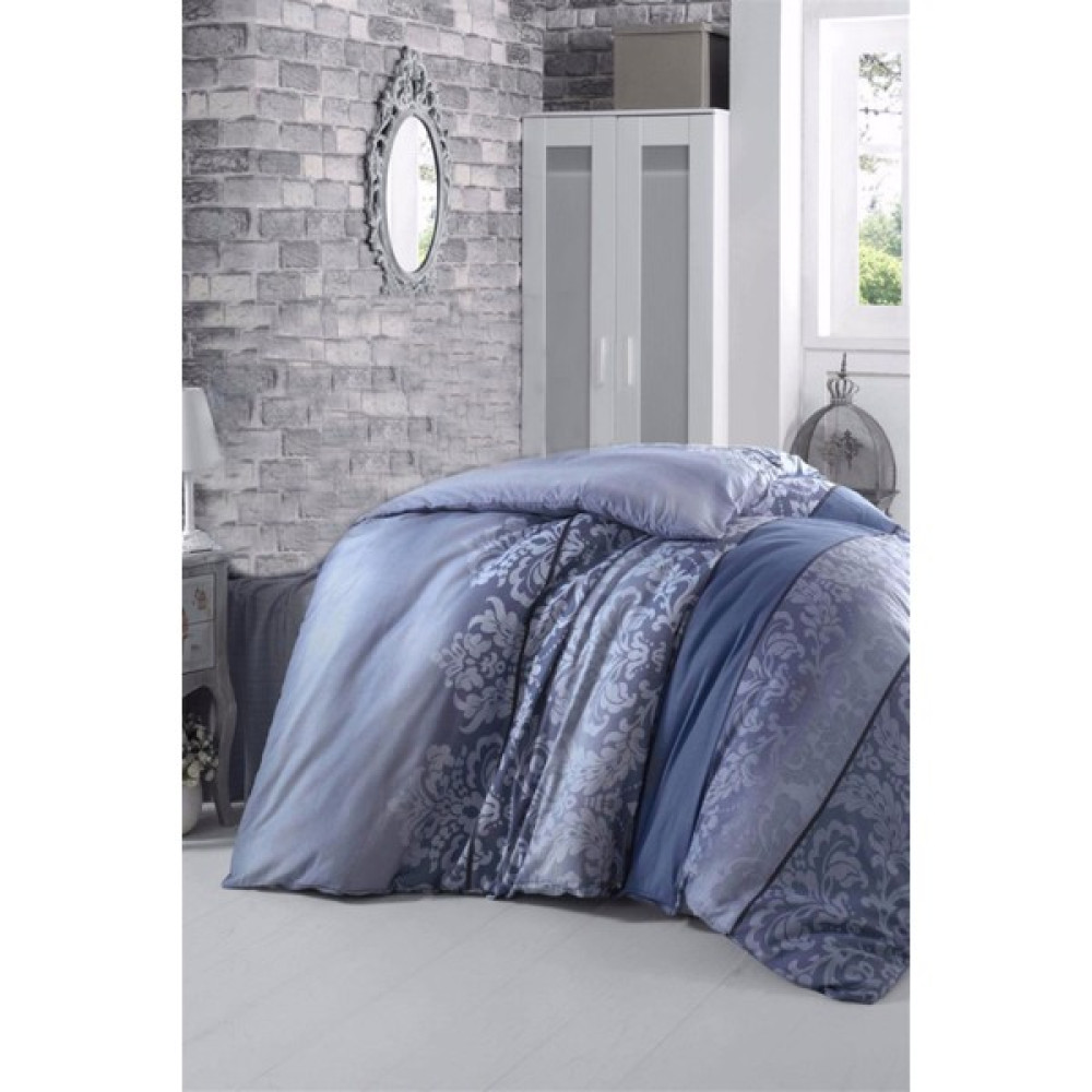 North Online Tek Kişilik Tek Nevresim ( Yorgan ) Kılıfı 160X220 cm - 160 x 200 cm - Mavi - Gri Nevresim Takımı Fiyatı