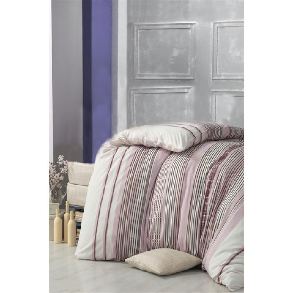North Online Tek Kişilik Tek Nevresim ( Yorgan ) Kılıfı 160X220 cm - 160 x 200 cm - Pudra - Beyaz Nevresim Takımı Fiyatı