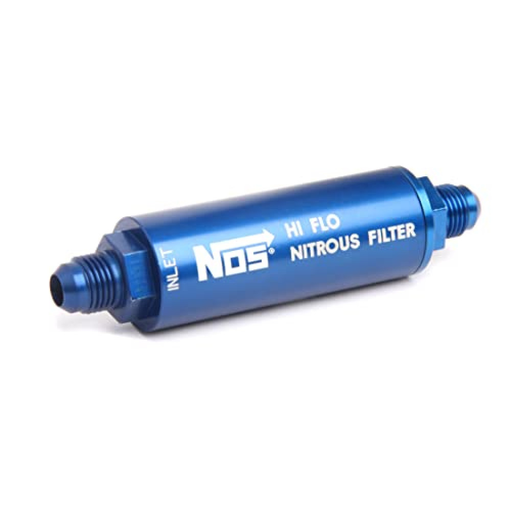 NOS 15552NOS Blue Anodized Billet Aluminum High Pressure In-line Nitrous Filter