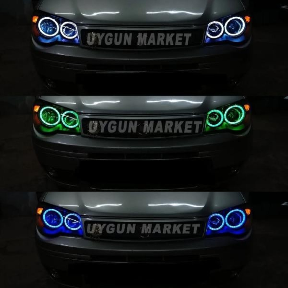 Nos Albea Uyumlu O Tipi Bluetooth Rgb Angel, 4 Adet, Telefondan Kumandalı, 16 Renkli, Albea Angel Far Oto Boyaları Fiyatı