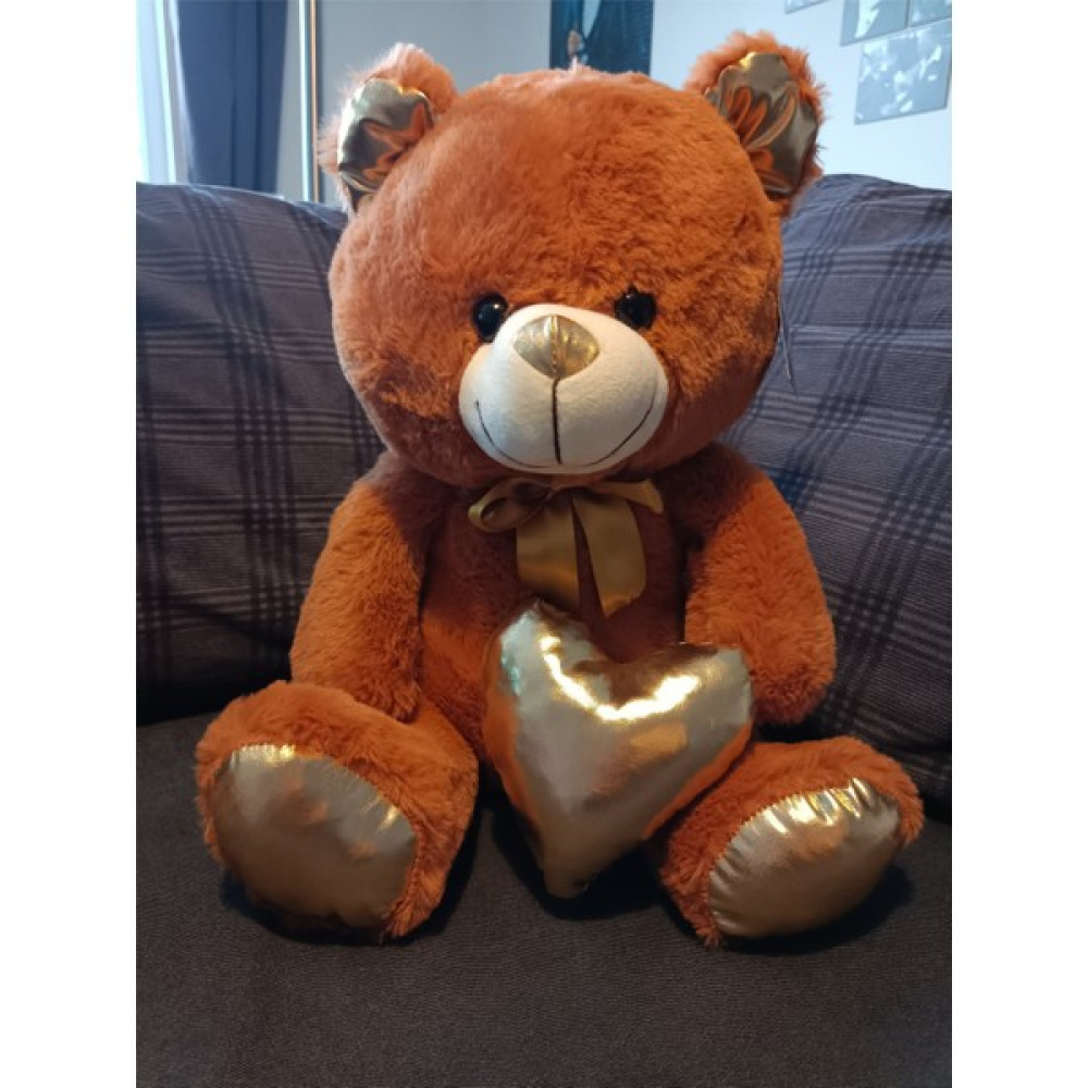 Nostalji Kutusu Kahverengi Parlak Detaylı Büyük Boy Peluş Oyuncak Ayı 40 cm Peluş Oyuncaklar Fiyatı