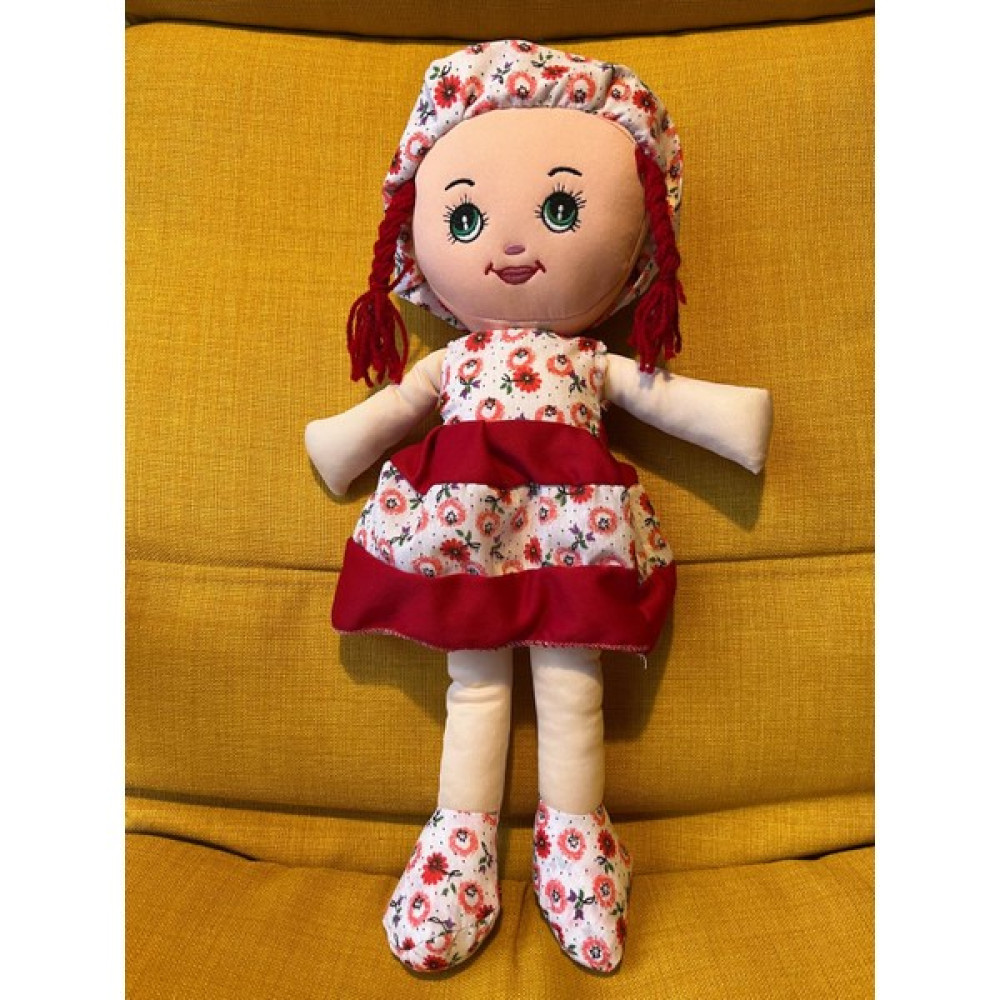 Nostalji Kutusu Kırmızı Saçlı Elbiseli Kız Oyuncak Bez Bebek Uyku Arkadaşı 50 cm Hediyelik Doğum Günü Hediyesi Oto Boyaları Fiyatı