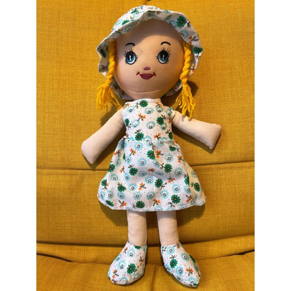 Nostalji Kutusu Yeşil Çiçek Elbiseli Sarı Saçlı Kız Oyuncak Bez Bebek Uyku Arkadaşı 50 cm Doğum Günü Hediyesi Oto Boyaları Fiyatı