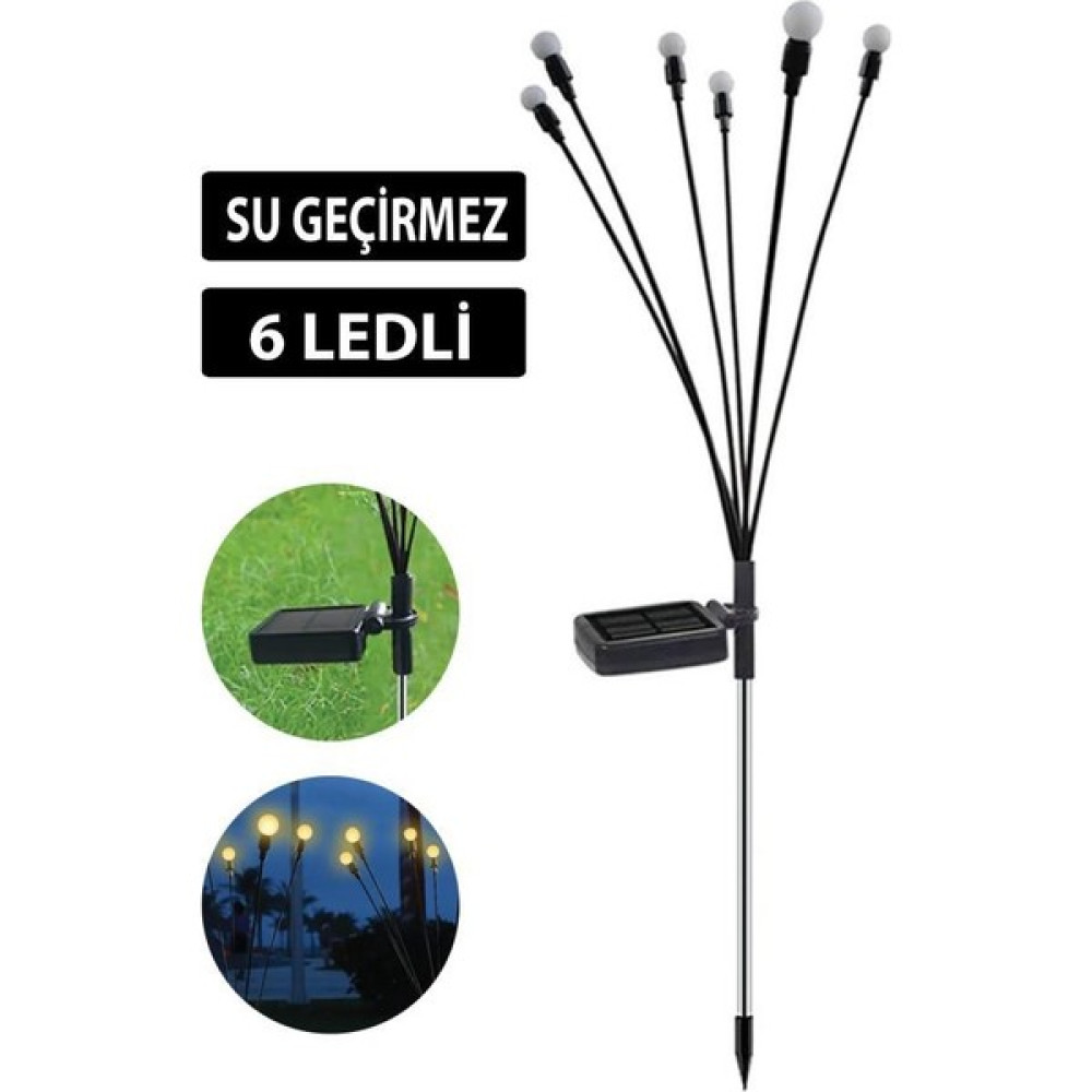 Nostaljik Lezzetler Güneş Enerjili 6 Led'li Solar Bahçe Işıkları - 6 Dal Işık Buketi Ateş Böceği - Dış Peysaj Aydınlatma 1 Adet Dış Mekan & Bahçe Oyuncakları Fiyatı