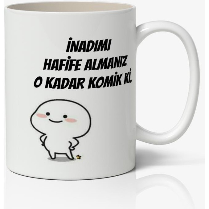 Nostaljik Lezzetler İnadımı Hafife Almanız O Kadar Komik Ki Yazılı Baskılı Kupa Bardak Baskılı Fincan / Bardak / Kahve Takımı Fiyatı