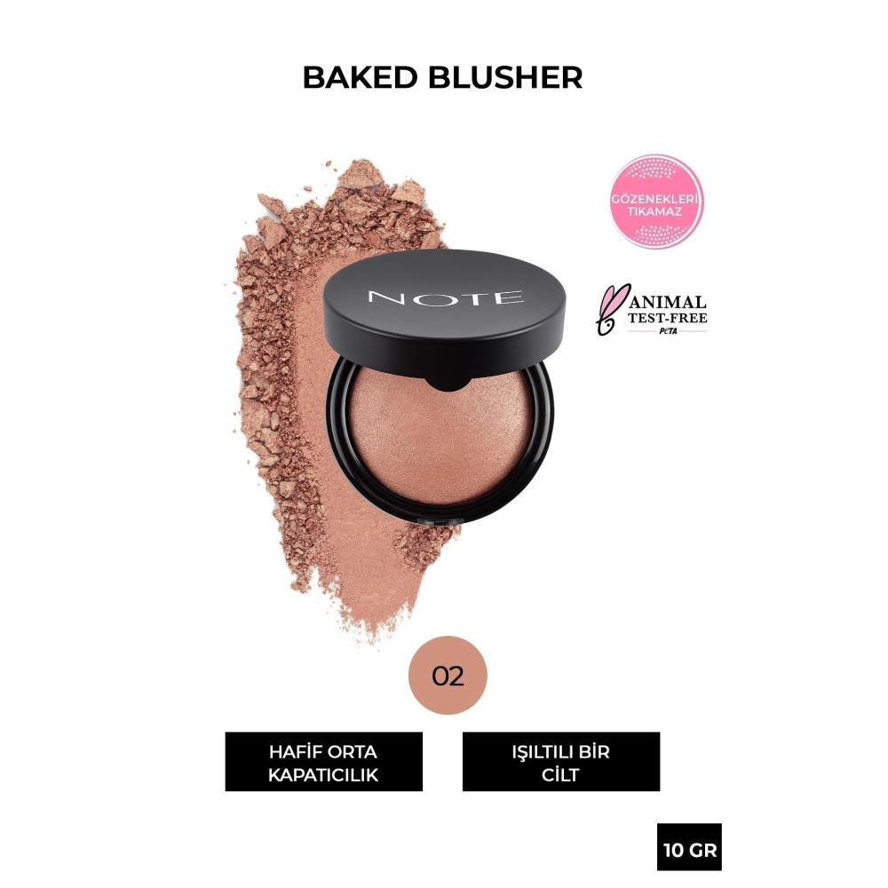 NOTE Baked Allık 02 Vintage Pink Işıltılı Highlighter Allık Fiyatı