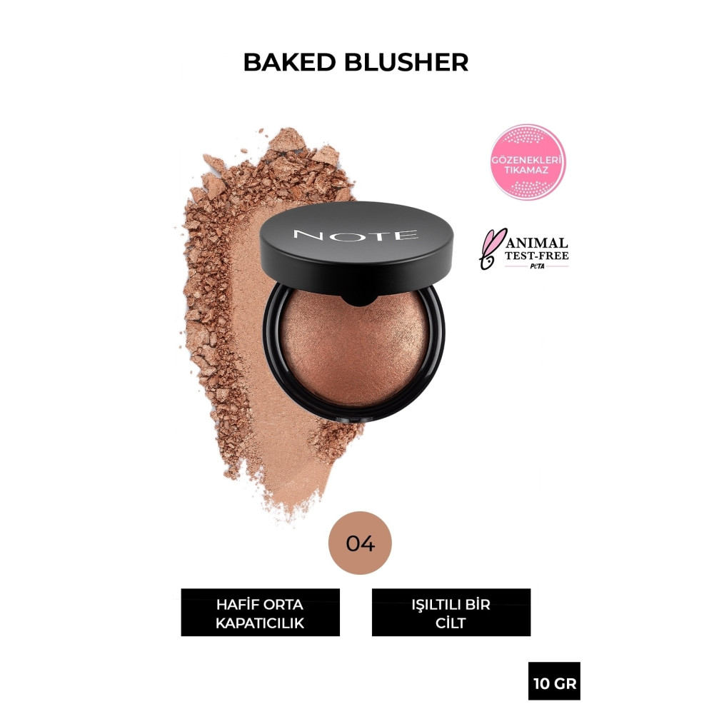 NOTE Baked Allık 04 Deeply Bronze Işıltılı Highlighter Allık Fiyatı