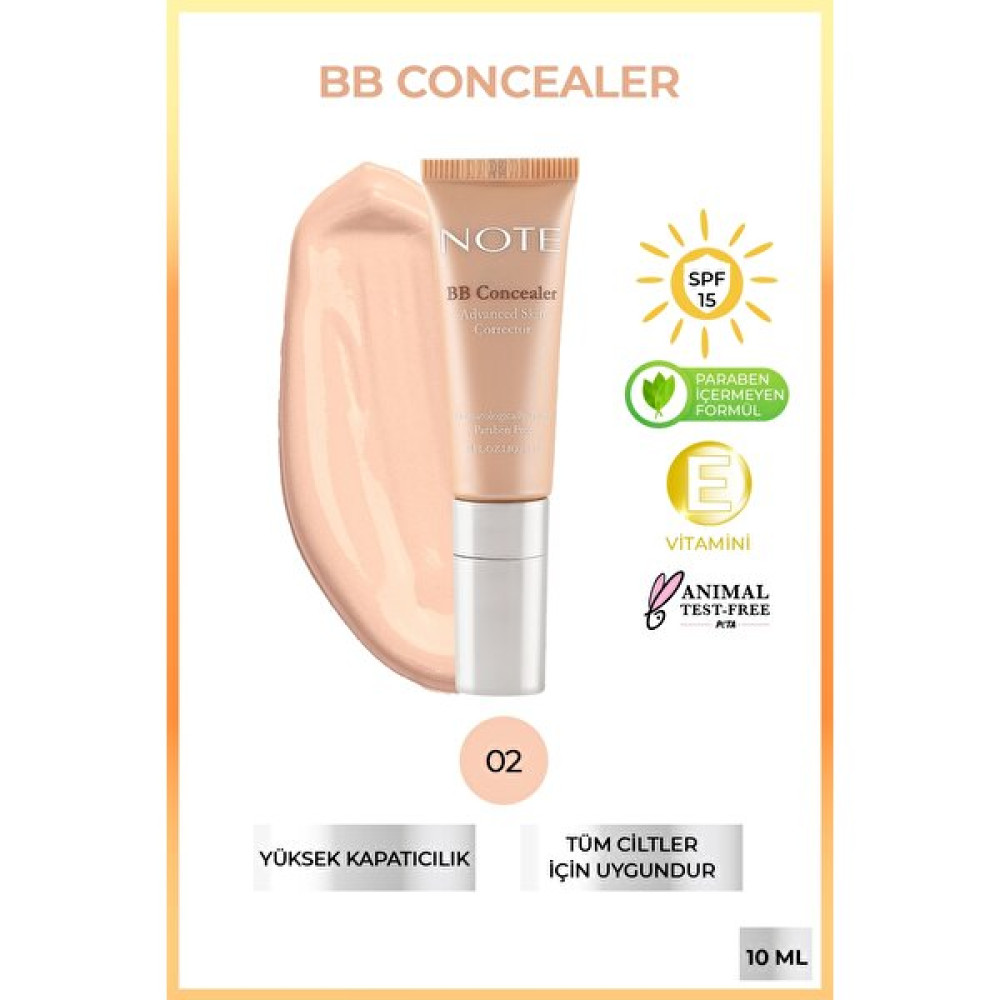 Note BB Concealer SPF 15 Göz Altı Kapatıcısı 02 - 02 Orta Açık Concealer Fiyatı