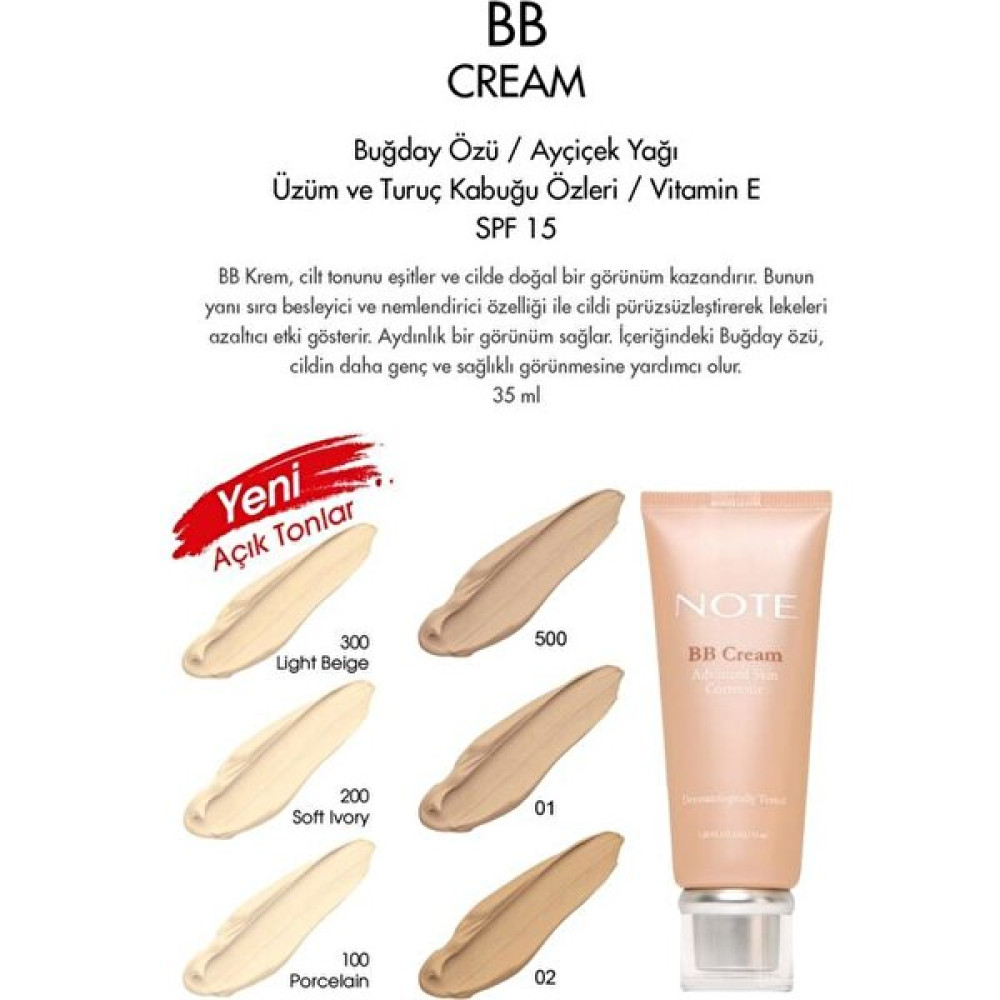 Note Bb Krem 200 Soft Ivory SPF15 35 ml Fondötenler Fiyatı