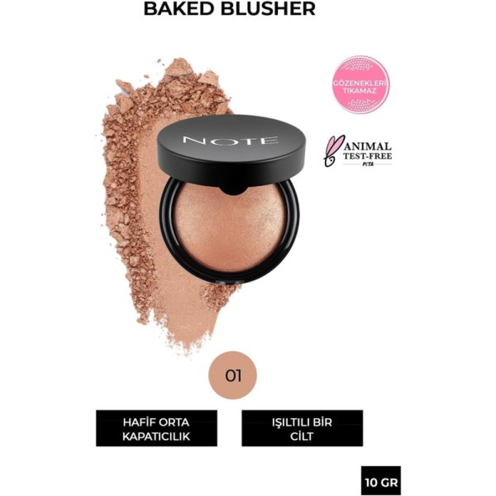 Note Cosmetics Baked Allık Işıltılı Highlighter 01 Pleasure Blsh Allık Fiyatı