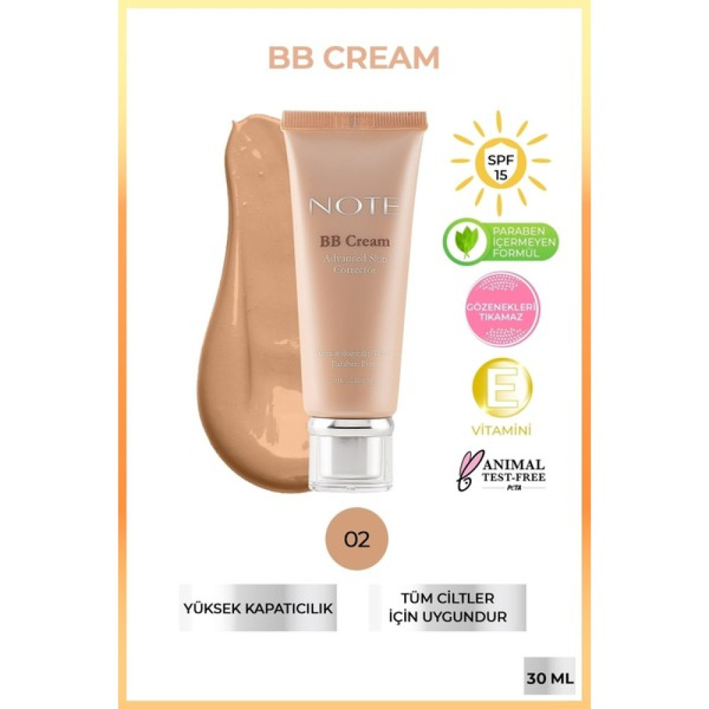 Note Cosmetics Bb Cream - Bb Krem Doğal Kapatıcılık 02 Mstr Bb Cilt ve Yüz Bakımı Fiyatı
