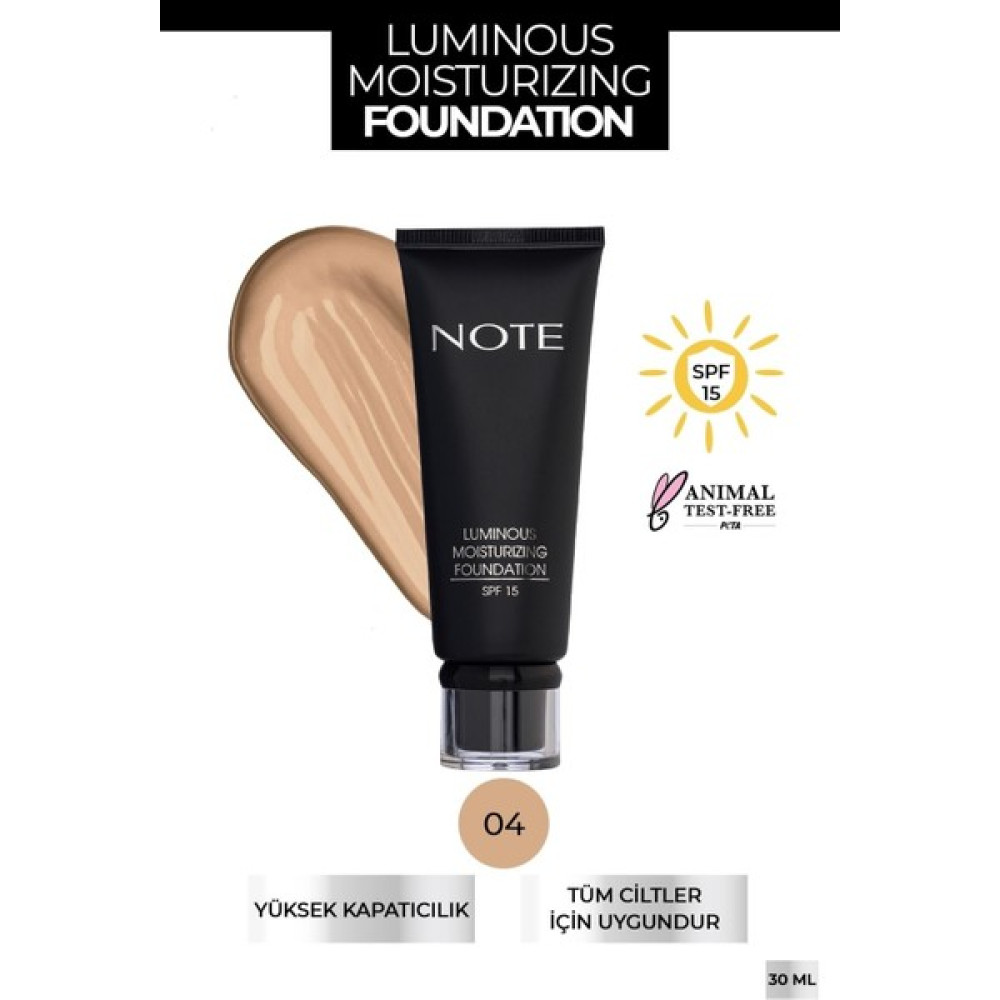 Note Cosmetics Luminous Moisturizing Fondöten 04 Sand Fnd Fondötenler Fiyatı