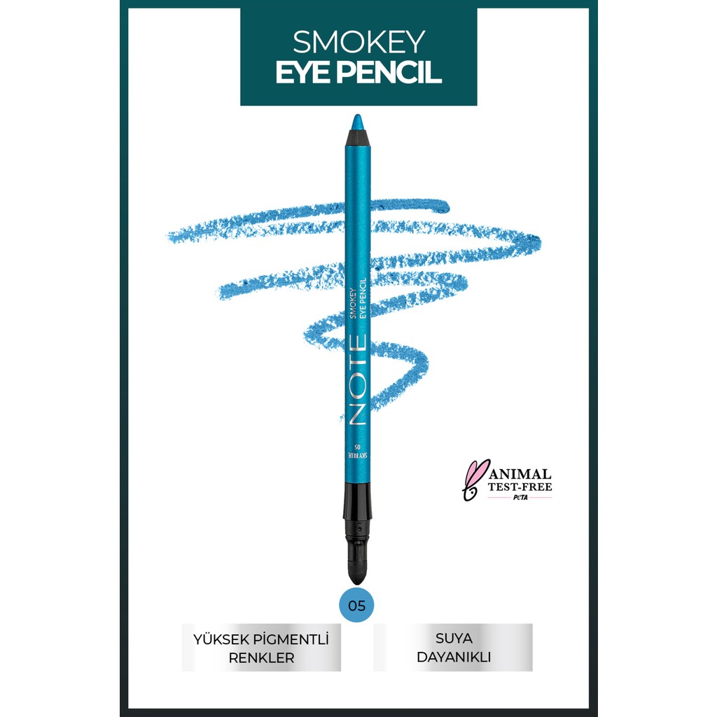 Note Cosmetics NOTE Smokey Eye Pencil 05 Sky Blue Gök Mavisi Suya Dayanıklı Aplikatörlü Göz Kalemi Gün Boyu Etkili Kalem & Yazı Gereçleri Fiyatı