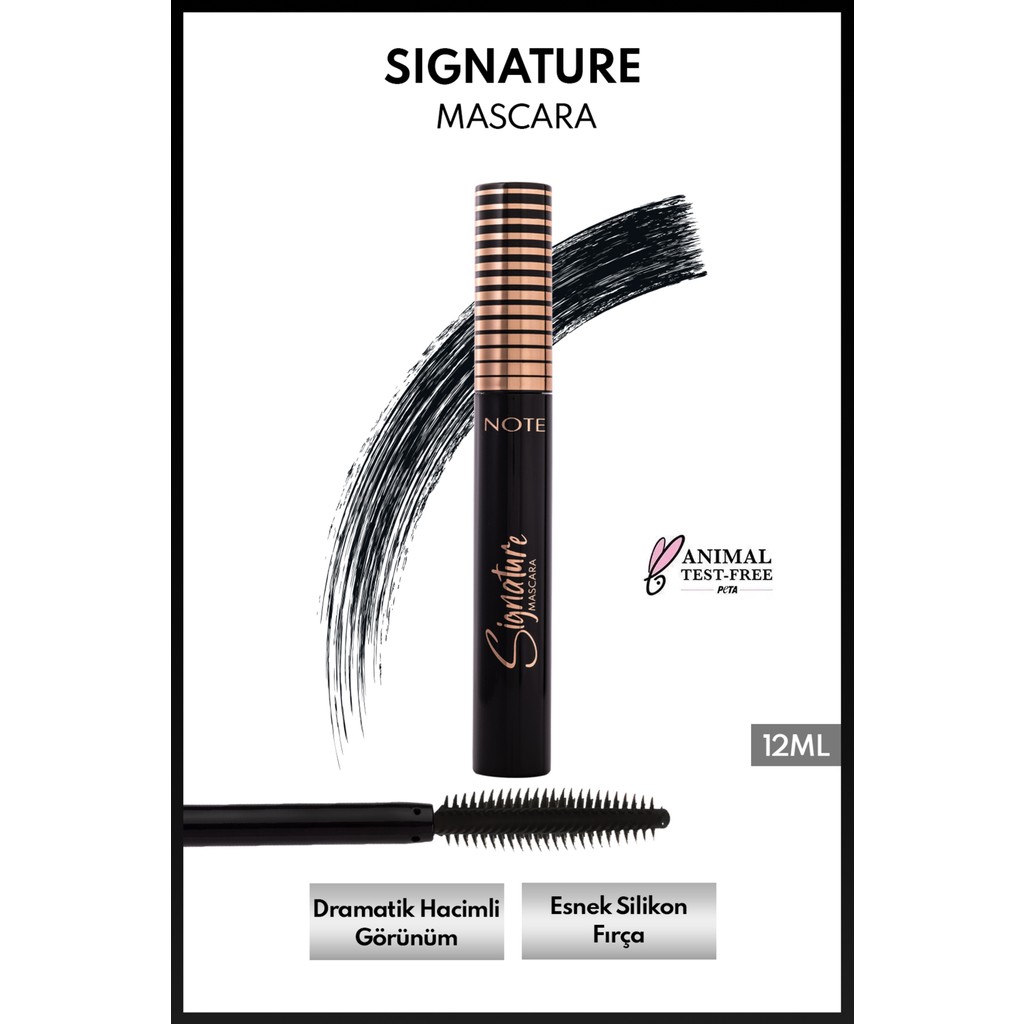 Note Cosmetics Signature Hacim ve Takma Kirpik Etkili Maskara - Ultra Siyah Rimeller / Maskaralar Fiyatı