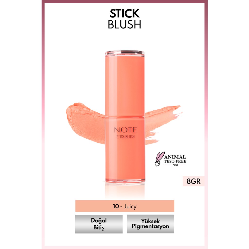 Note Cosmetics Stick Blush Nemlendirici Yumuşak Stick Allık - 10 Juicy Allık Fiyatı