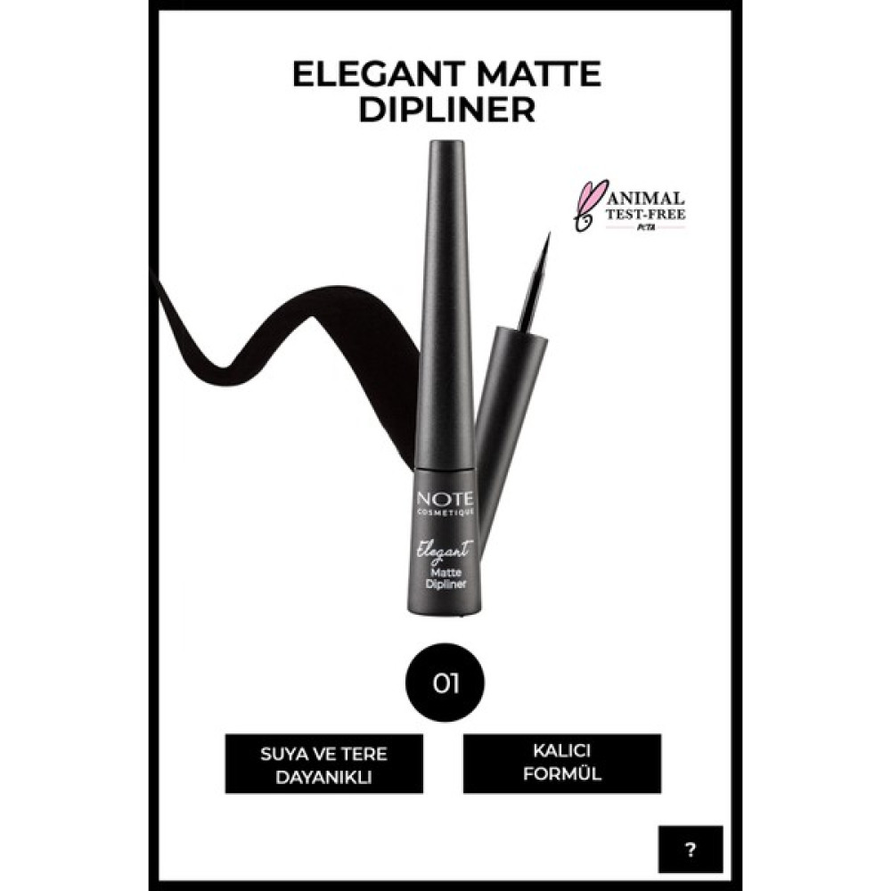 Note Elegant Matte Dipliner Waterproof Siyah 01 Eyeliner Fiyatı